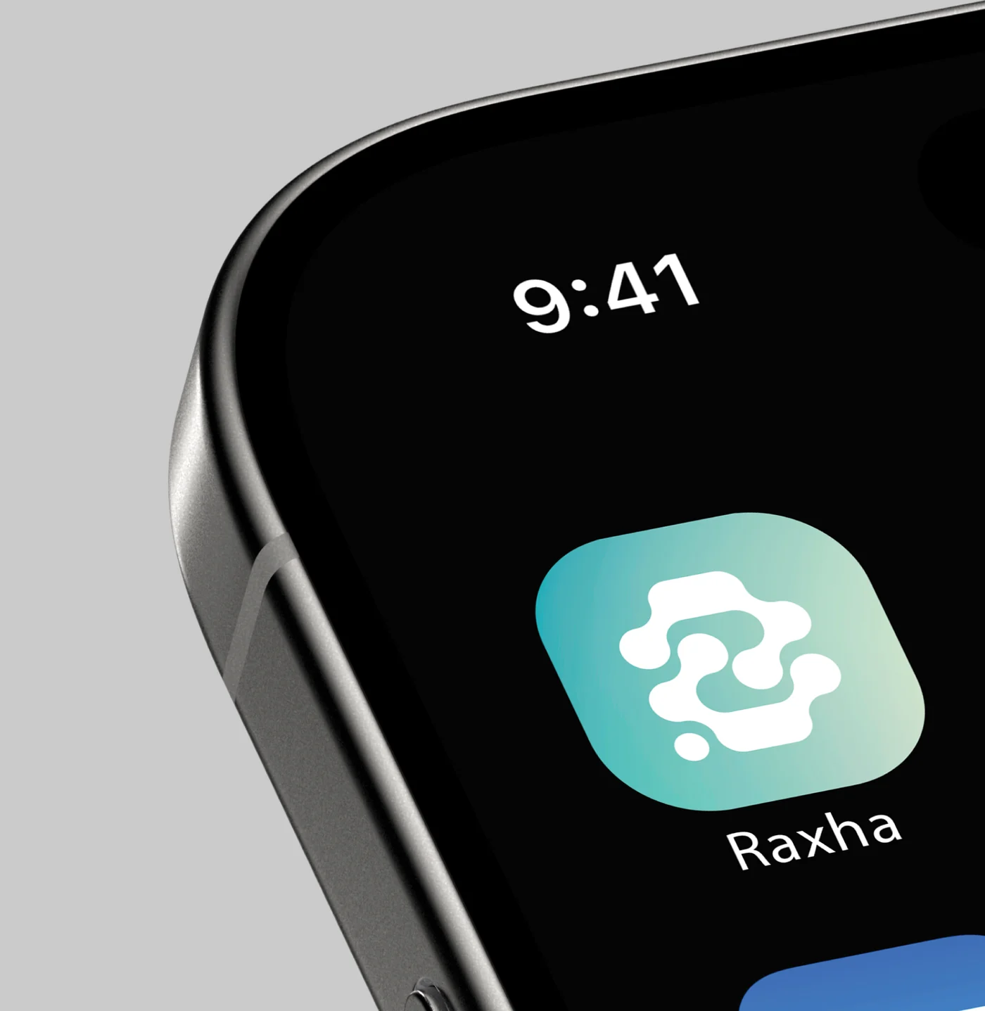Raxha app icon on an iPhone home screen